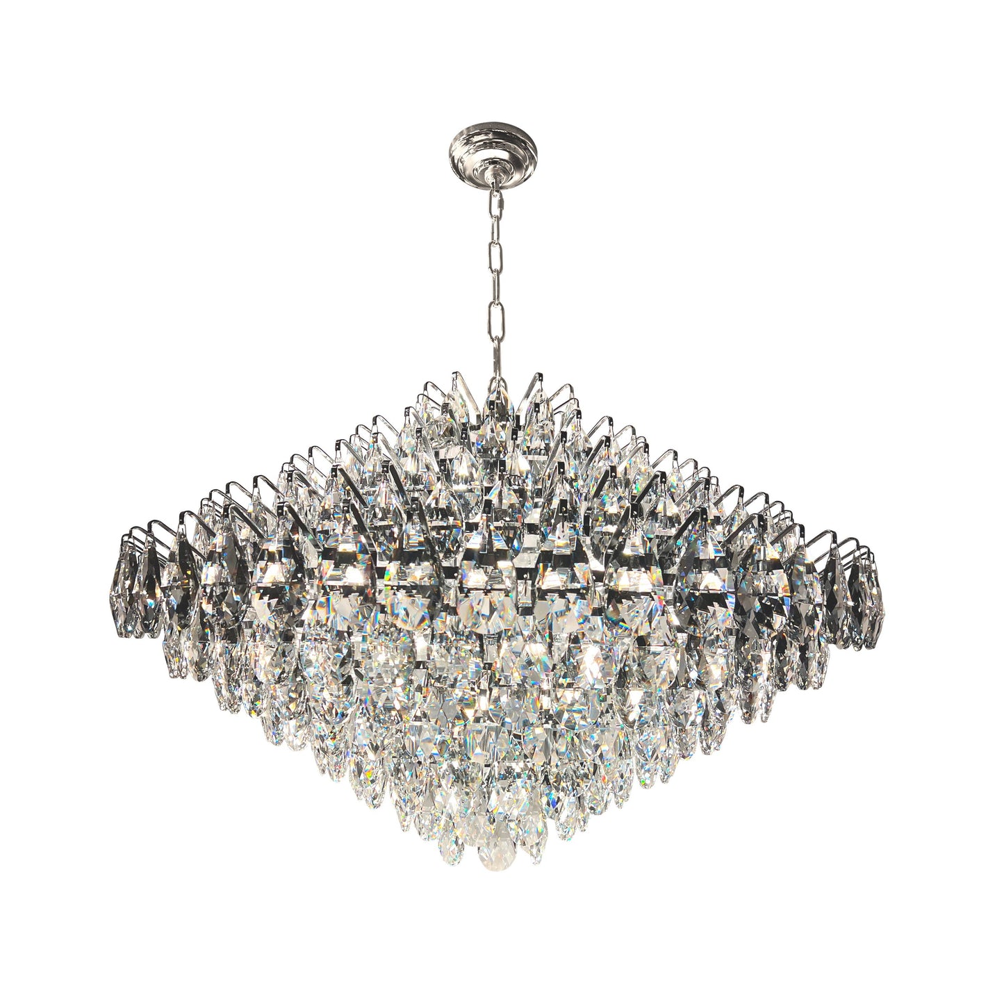 crystal teardrop dimmable adjustable chandelier