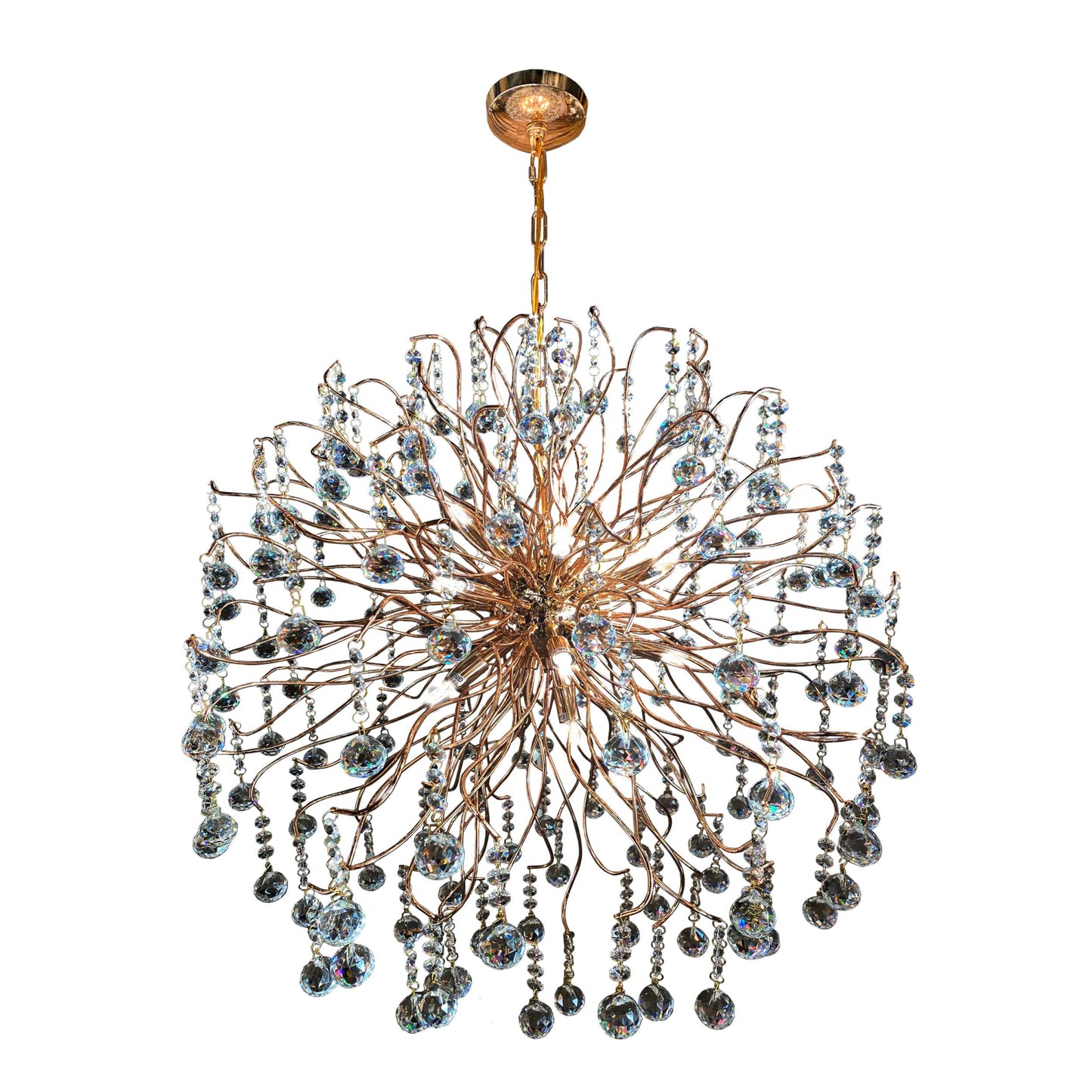 Luxury Firework Gold Crystal Chandelier 30"