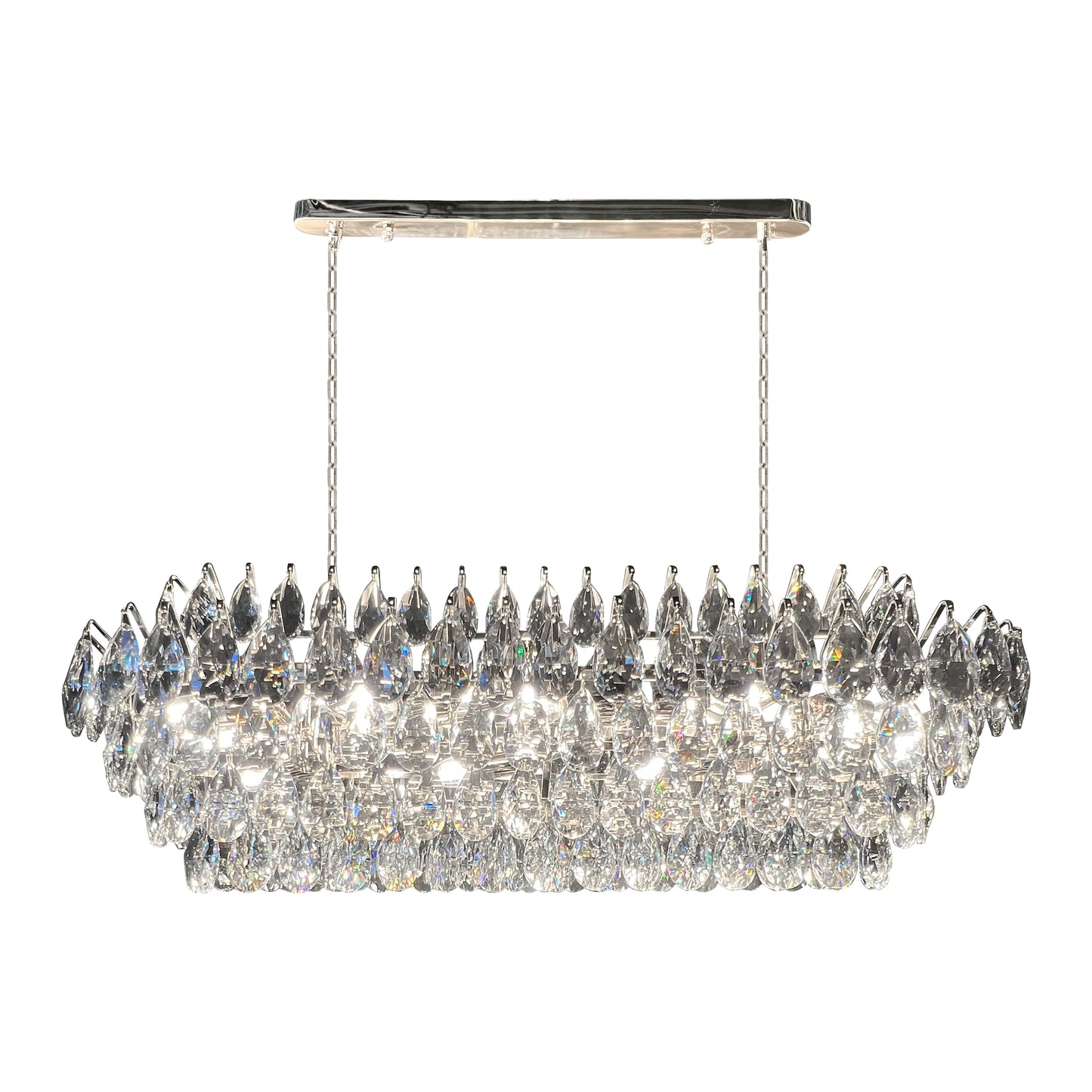 Crystal chandelier on a white background