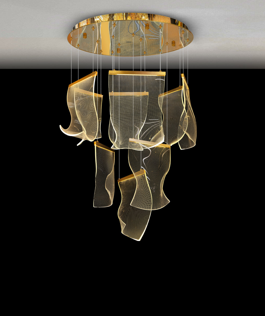 Luxury Dimmable Chandelier 40" Wide 24-lights Silver