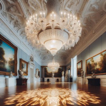 Creating a Luxe Ambiance with the Maria Theresa 67" Wide Gold 45-Light Crystal Chandelier from US Chandelier/ lamps plus/wayfair lamps
