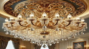 Lights and Chandeliers: Maria Theresa 45” Gold Crystal Masterpiece