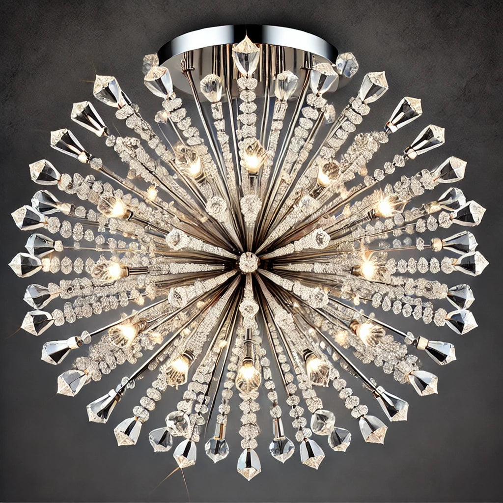 Ceiling Gem: 30" Starburst Crystal  Chandelier