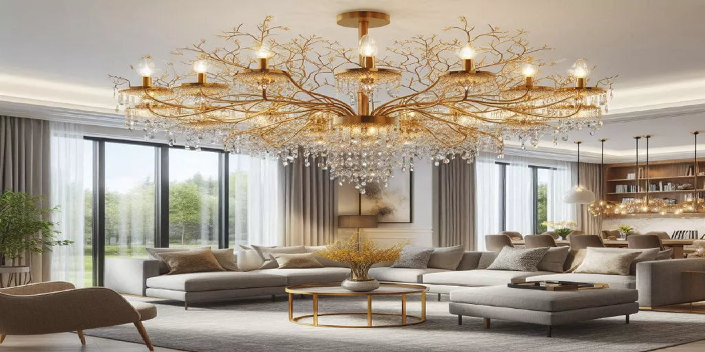 Linear Branch Chandelier: Nature-Inspired Elegance in Every Glow