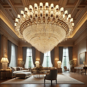 Oversized Chandeliers: The Stunning 43-Lights Crystal Chandelier, 32" Wide