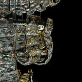 Luxury Grand Modern Gold Crystal LED Chandelier – 4 Tier Dimmable Fixture with Remote Control