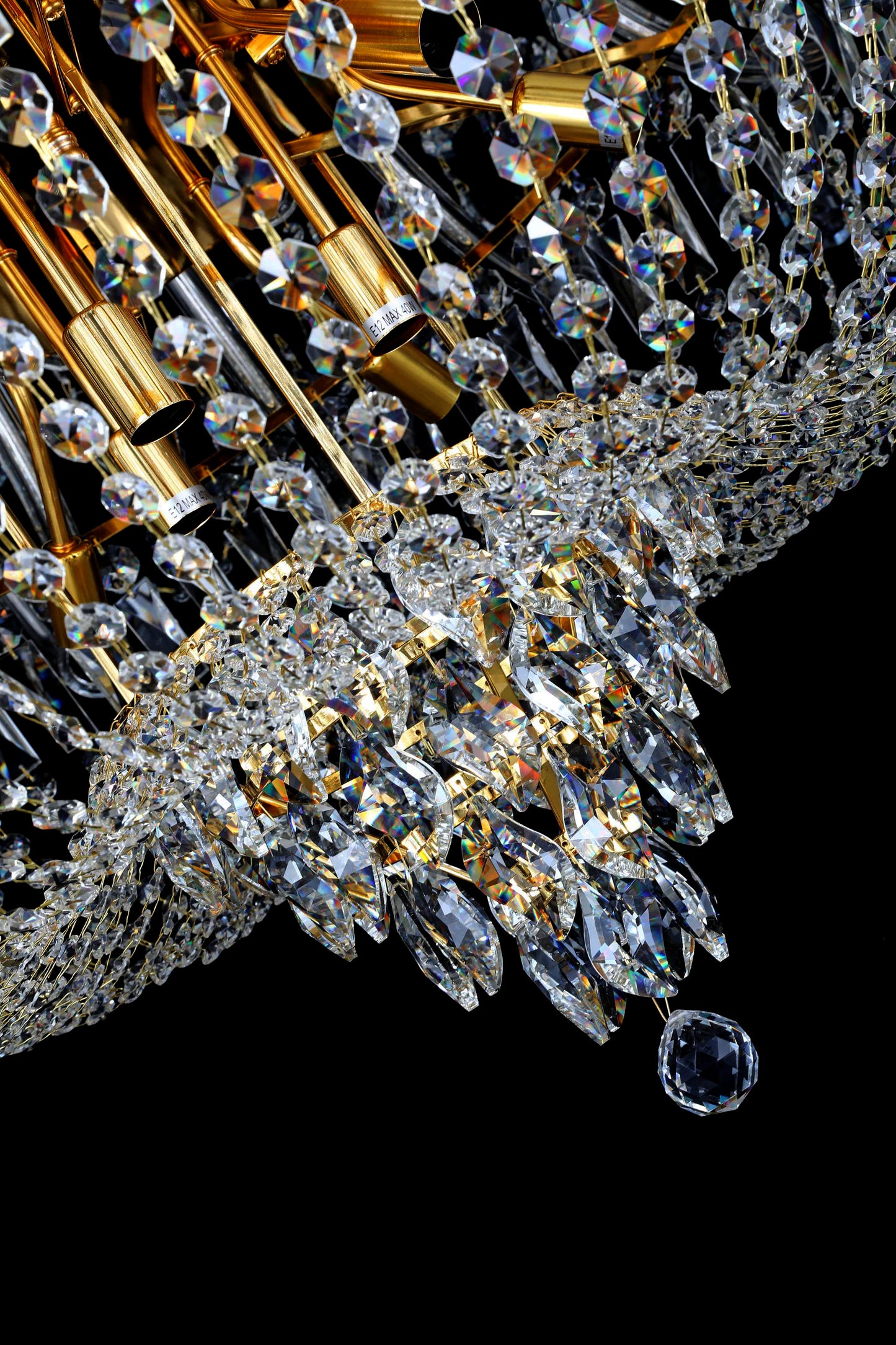 Gold Empire Crystal Chandelier Grand Traditional Statement 56"