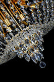 Chandelier Crystal 56" Wide 72-Lights Gold