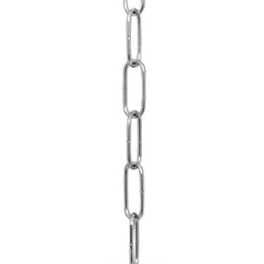 Heavy-Duty 3ft Chrome Chandelier Chain – 3mm Iron Link Chain for Lighting &Lamp Home Décor