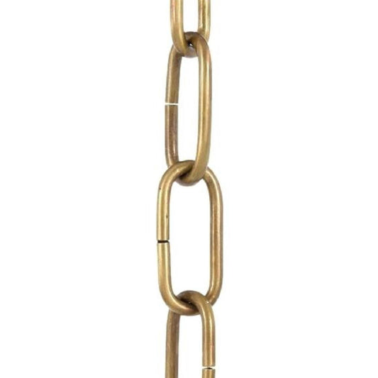 Heavy-Duty 3ft Gold Chandelier Chain – 4mm Iron Link Chain for Lighting & Home Décor