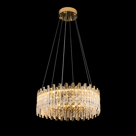 Modern Crystal LED Gold Round chandelier