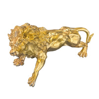 Handmade Italian Brass Lion Statue – Luxurious Decorative Sculpture