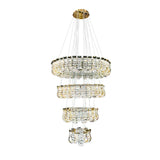 Luxury Grand Modern Gold Crystal LED Chandelier – 4 Tier Dimmable Fixture with Remote Control