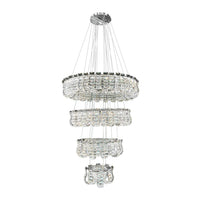 Luxury Grand Modern Chrome Crystal LED Chandelier – 4 Tier Dimmable Fixture with Remote Control (Copy)