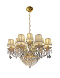Vintage Crystal Chandelier Gold Pendant Chandelier 19- Lights
