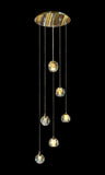 luxury Crystal Chandelier 19.5" Wide Staircase Ceiling Light 6-Lights