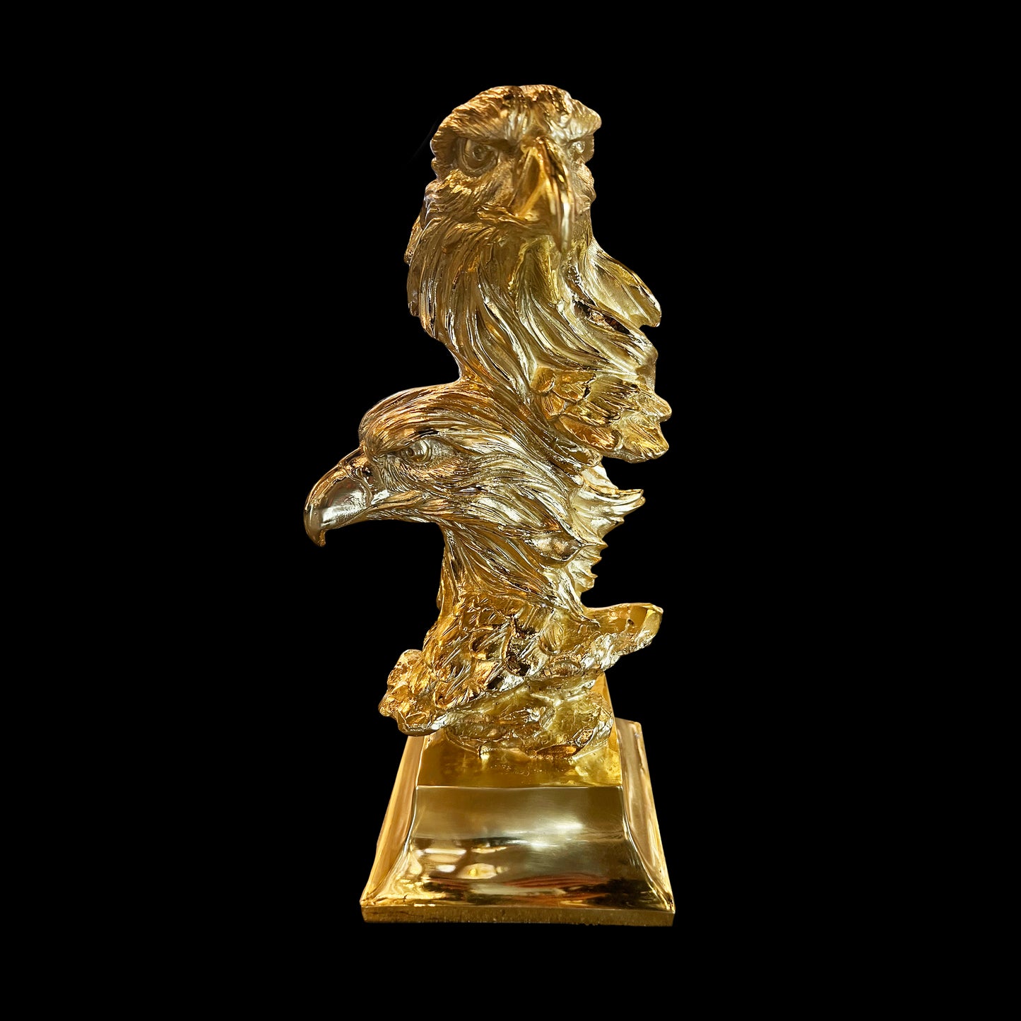 Golden American Eagle Sculpture A Rare Handmade Italian Masterpiece of Brass