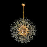Modern Starburst Crystal Chandelier 32″ Gold Dimmable Light