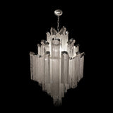 Modern 29" Chrome Chain Chandelier 8 Light Statement Pendant for Dining, Foyer