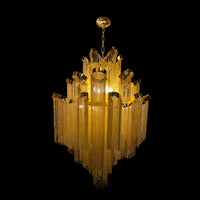 Modern 29" Gold Chain Chandelier 8 Light Statement Pendant for Dining , Foyer