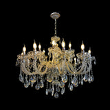 Luxurious Chrome Crystal Chandelier - 18 Light Elegant Lighting Fixture Italy Design