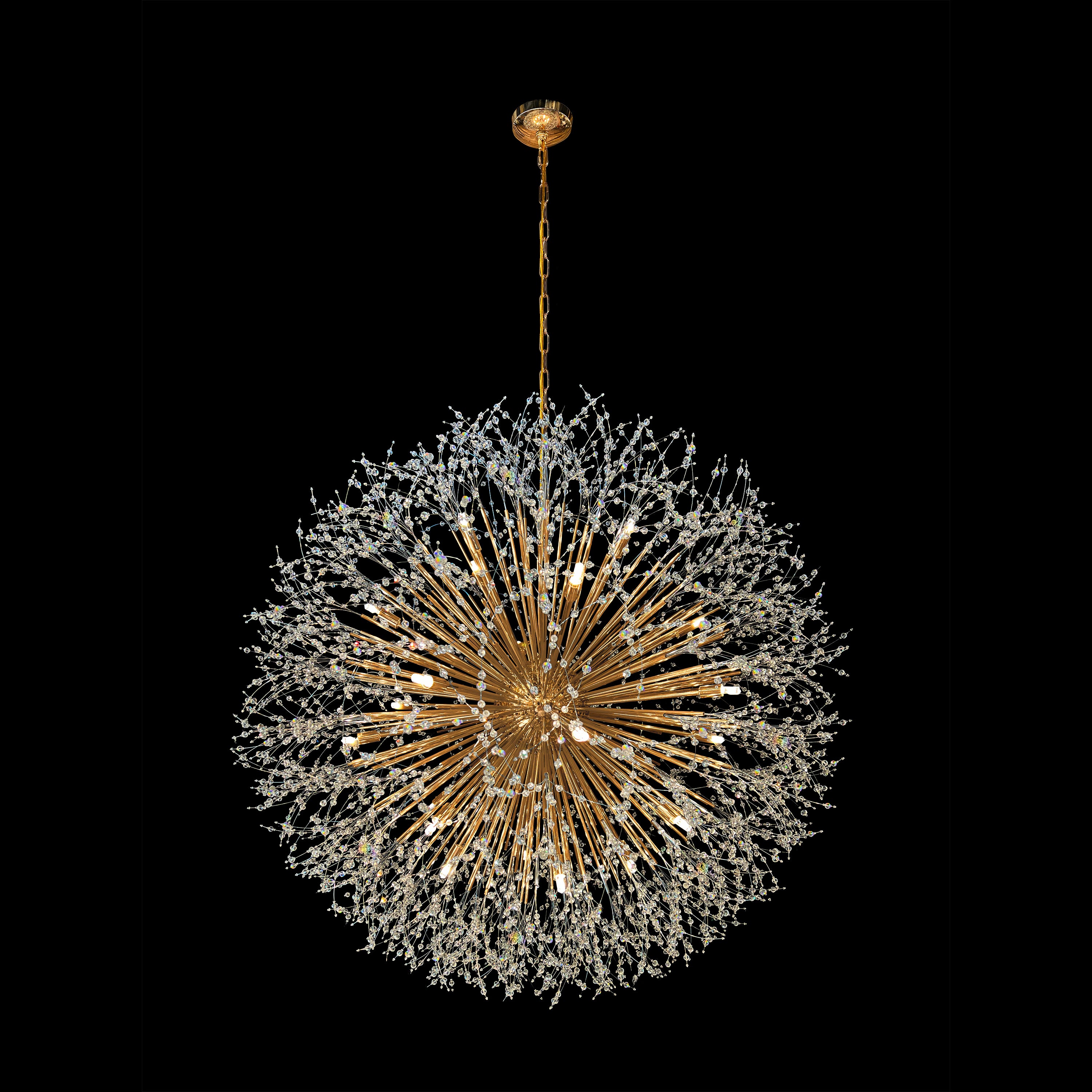 Luxe Starburst Gold Crystal Chandelier 47