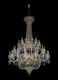 Chandelier Crystal 56" Wide 72-Lights Gold