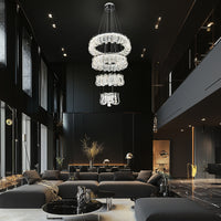 Luxury Grand Modern Chrome Crystal LED Chandelier – 4 Tier Dimmable Fixture with Remote Control (Copy)