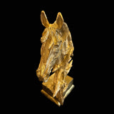 Golden Horse Head Sculpture– A Rare Handmade Italian Masterpiece of Brass and Bronze