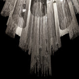 Modern 29" Chrome Chain Chandelier 8 Light Statement Pendant for Dining, Foyer