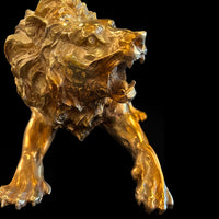 Handmade Italian Brass Lion Statue – Luxurious Decorative Sculpture