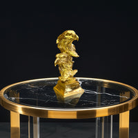 Golden American Eagle Sculpture – A Rare Handmade Italian Masterpiece of Brass and Bronze