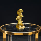 Golden American Eagle Sculpture – A Rare Handmade Italian Masterpiece of Brass and Bronze