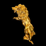 Handmade Italian Brass Lion Statue – Luxurious Decorative Sculpture