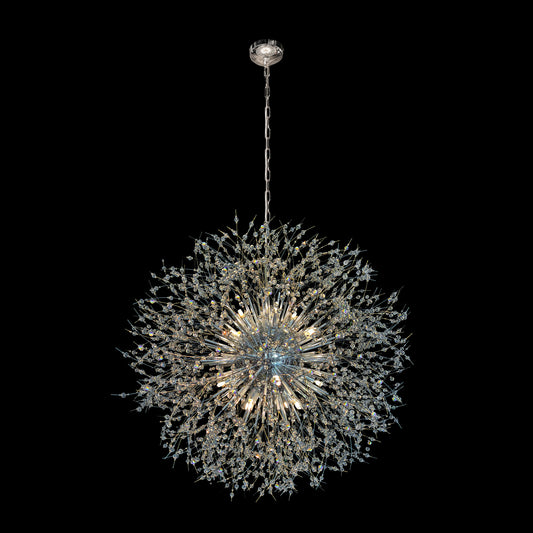 Modern Starburst Crystal Chandelier 32″ Luxury Dimmable Light