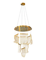 Luxury Chandelier Dimmable Gold LED 28"W