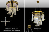 Luxury Chandelier Dimmable Gold LED 28"W