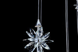 Luxury Modern Chrome Crystal Chandelier - 12 Dimmable LED Lights, Adjustable Height