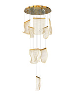 Luxury Chandelier Dimmable Gold LED 28"W