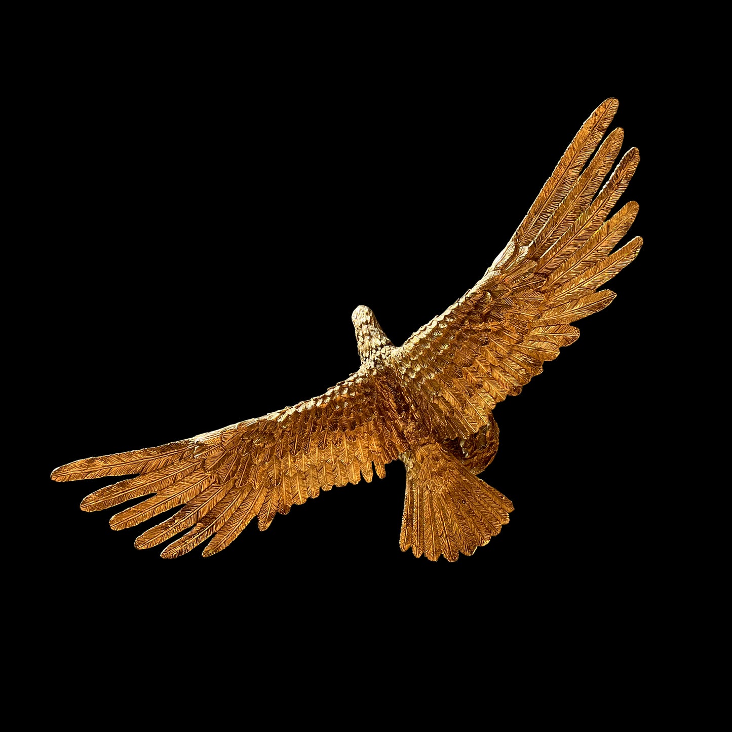 Handcrafted Italian Soild Brass American Eagle Statue