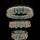 Luxury Grand Modern Gold Crystal LED Chandelier – 4 Tier Dimmable Fixture with Remote Control