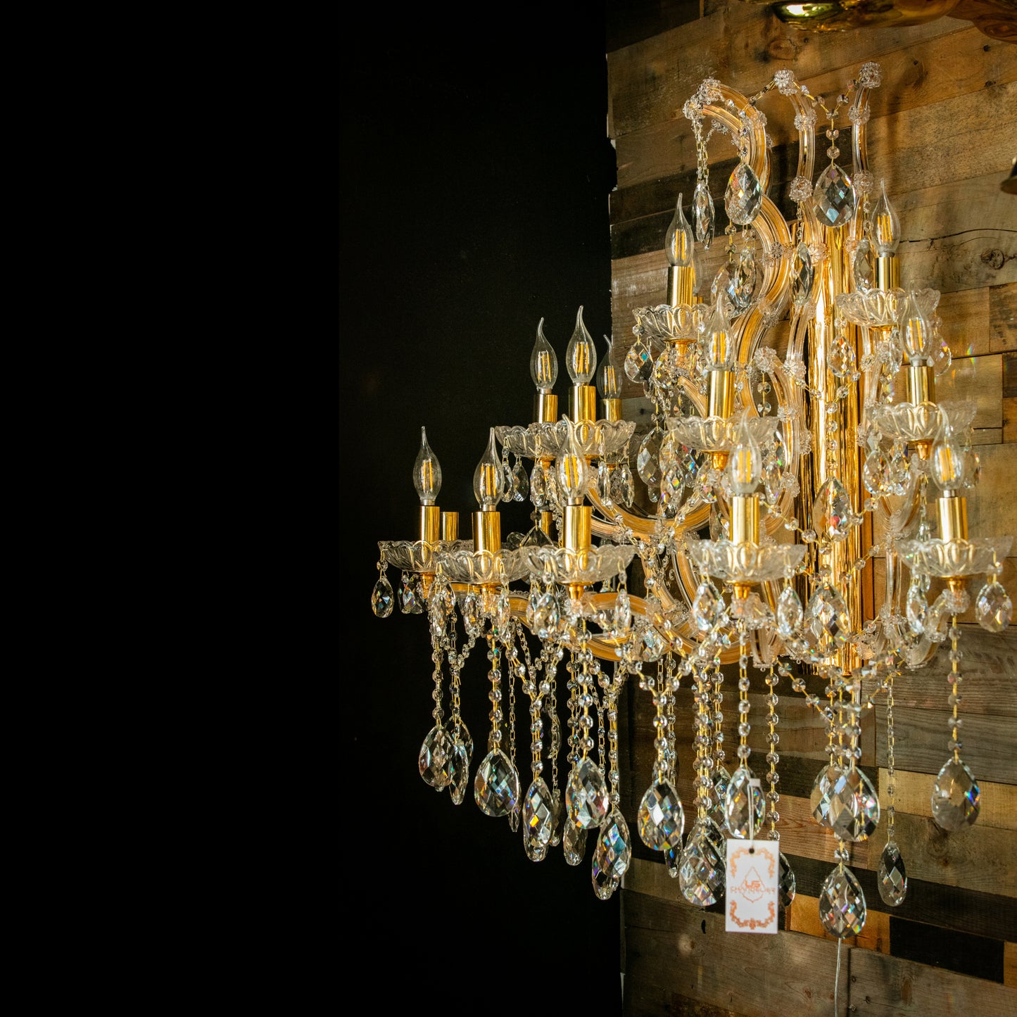 Maria Theresa Gold Crystal Wall Lamp - Classic French Style Dimmable Sconces
