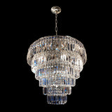 Chrome Tiered Crystal Chandelier Dimmable 28" Lighting Fixture
