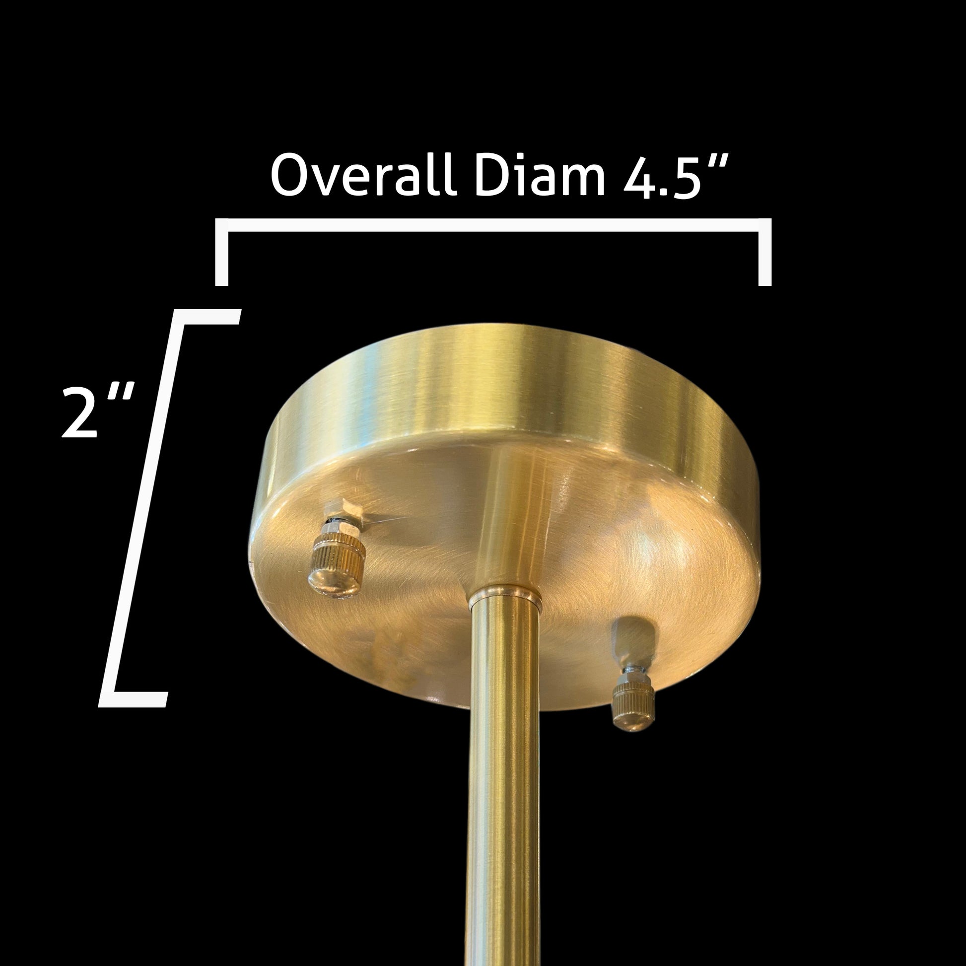 Brass ceiling canopy detail for crystal chandelier