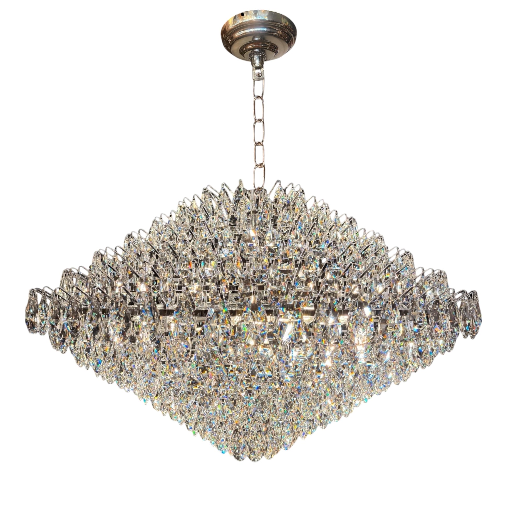 Crystal chandelier on a white background