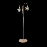Luxury Gold Crystal LED Floor Lamp – Modern Starburst Design with Adjustable Color Temperature Gold LED Floor Lamp with Crystal Starburst Design Adjustable Lighting Colors