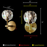 Luxury Crystal Wall lamp Modern Brass Gold Wall Sconces