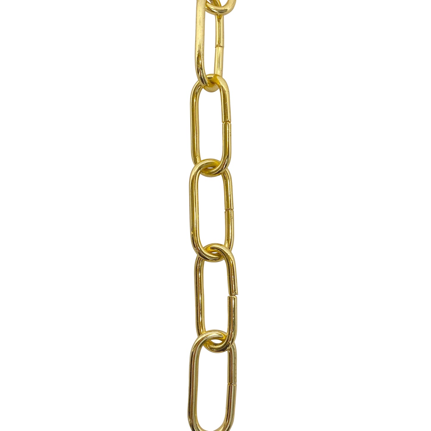 Gold chain on a white background