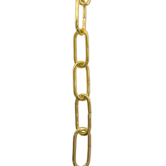 Gold chain on a white background