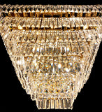Luxury Crystal Chandelier 29" Wide Gold Square Pendant Chandelier
